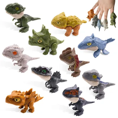 Productafbeelding van Solidchoice - 10 Stuks Mini Dino Vinger Speelgoed voor Kinderen