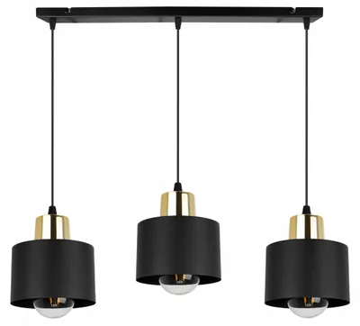 Produktbild von Moderne LED Pendelleuchte Schwarz mit Lampenschirm – Hängelampe / Deckenleuchte für Wohnzimmer, Esszimmer und Küche