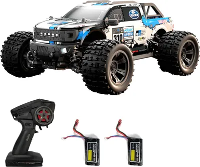 Obrázok produktu pre Diaľkovo ovládané autíčko pre deti, 2,4 GHz, 4WD, vysokorýchlostné terénne vozidlo s LED svetlami, elektrická hračka – darček pre chlapcov a dievčatá