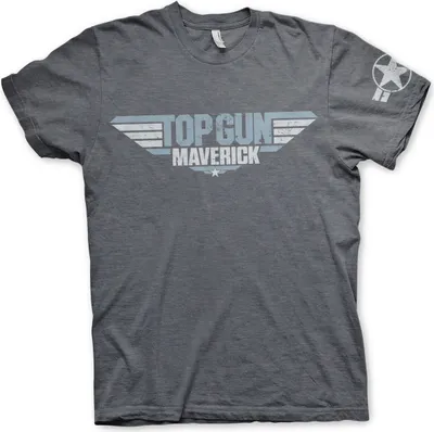 Produktbild von Top Gun Maverick Distressed Logo T-Shirt - X-Large - DarkHeather