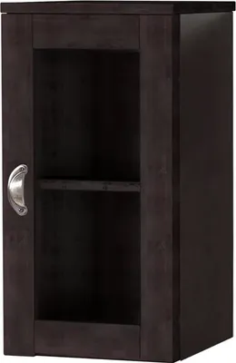 Produktbild von Hängeschrank mit 1 Glastür in Kiefer braun