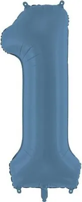 Obrázek produktu pro Fóliový balónek s číslem "1", 86 cm, tmavě modrý