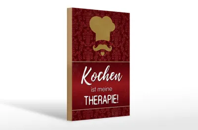 Produktbild von Holzschild Spruch 20x30cm Kochen ist meine Therapie