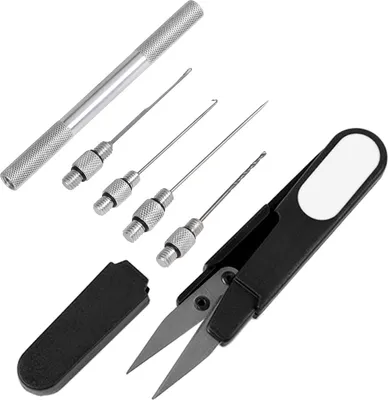 Produktbild von Karpfenangeln Rigging Bait Needle Kit Werkzeugset Koeder Boilie Drill Stringer Needle mit Schnurschere