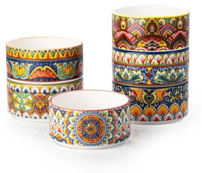 Produktbild von Set mit 6 Porzellan-Crème-Brûlée-Schalen, 240 ml Fassungsvermögen