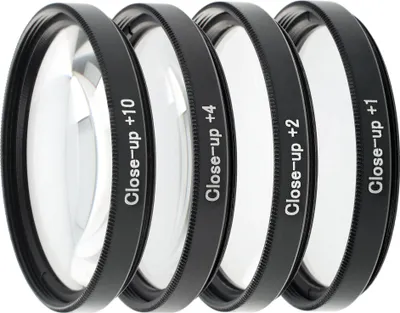 Produktbild von ayex Close up Makro Linsen Set 43mm - 4 teilig (+1, +2, +4, +10)