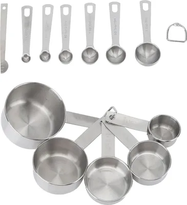 Image de 12 Pcs Stainless Steel Measuring Cups Spoons Set Kitchen Measuring Tools for Cooking Baking