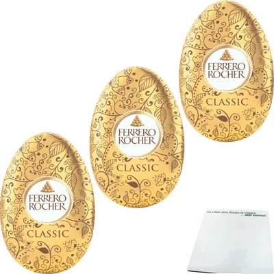 Produktbild von Rocher Osterei The Golden Experience 3er Pack (3x100g) + usy Block