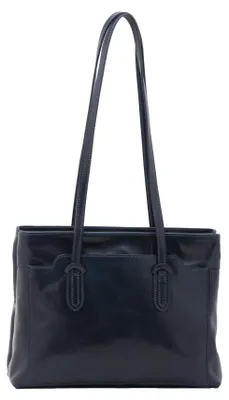 Produktbild von Damen Schultertasche, echtes Leder, Vollnarbenleder, Reißverschluss, Italy