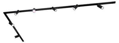 Image de Ledvion systeme rail LED 3m monophase Noir 7 spots RGB