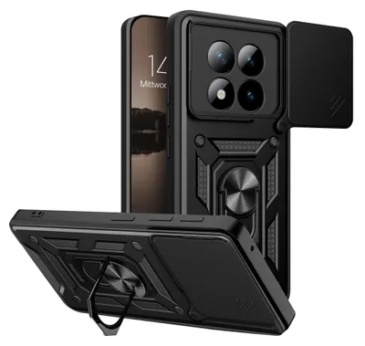 Produktbild von Armor Handyhülle für Xiaomi Redmi Note 15 Pro+ 5G Kameraschutz Handy Panzer Case Cover Schutzhülle Outdoor Farbe: Schwarz