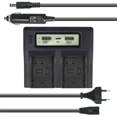 Dual Akku-Ladegeraet fuer Panasonic DMW-BLF19