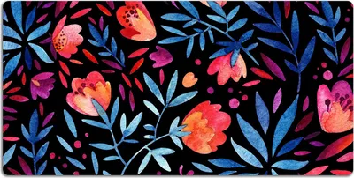 Produktbild von Schreibtischmatte Tischunterlage 120x60 cm Mauspad - Blumenmuster
