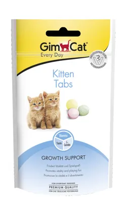 Produktbild von GimCat Kitten Tabs, Katzensnack für junge Katzen ab 6 Wochen, 40 g