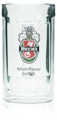 Produktbild von Becks Bierglas Bierkrug 0,2l Minikrug Humpen Seidel Gläser Brauerei Pilsener