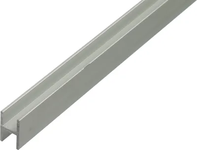 Produktbild von Alberts H-Profil | speziell für 16 mm starke Spanplatten | Aluminium, silberfarbig eloxiert | 1000 x 19 x 30 mm