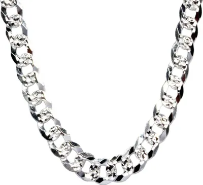 Produktbild von Fußkettchen Panzer diamantiert echt Silber 925 Länge 28 cm 5 mm breit