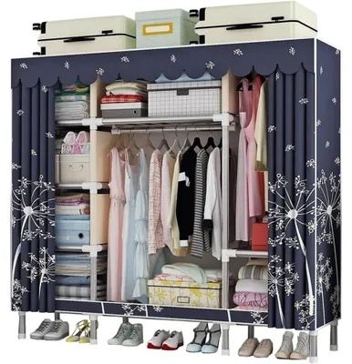 Productafbeelding van Eenvoudige Stofenkast voor Kleding met Accessoires
