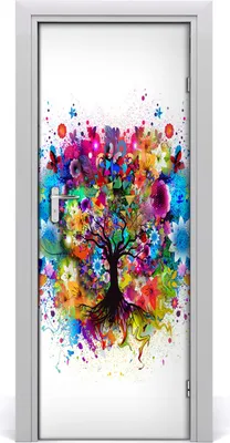 Produktbild von Tulup Türaufkleber 75x205 cm Dekorative Aufkleber Selbstklebend Wasserdichte Tapete Abnehmbar Schlafzimmer Wohnzimmer Wohnkultur - Zusammenfassung Aufklebers Baum