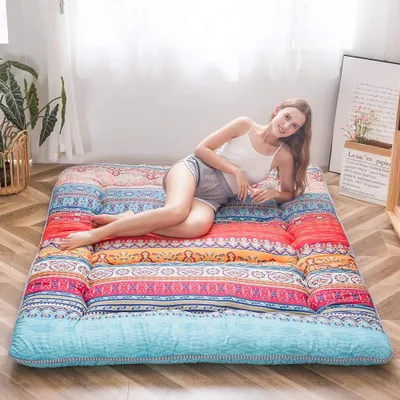 Immagine prodotto di Tappetino bohémien in stile retrò, materasso pieghevole spesso tipo futon