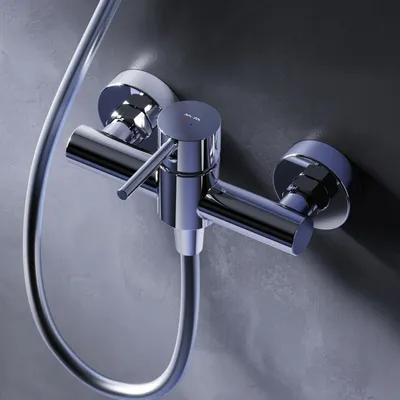 Productafbeelding van AM.PM Douchekraan, monomandgreep, chroom. Mengkraan voor douche, douchearmatuur, douchebatterij, waterkraan voor badkamer, mengkraan voor douche
