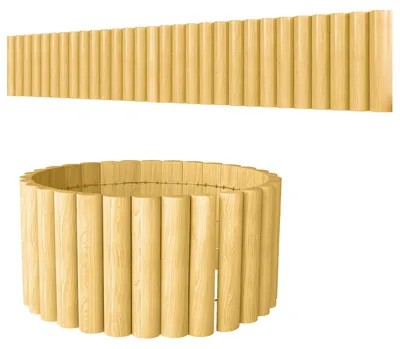 Produktbild von Gartenzaun Holz Tannenholz, Steckzaun Beetbegrenzung, Zaunelemente Naturholz, Natur | 176 x 30 cm | 2,7 cm stark | witterungsbeständig