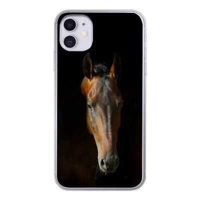 Produktbild von MuchoWow® Handyhülle Schutzhülle Hülle für iPhone 11 Pferde - Tiere - Braun Silikon Softcase Handy Hülle - Handytasche