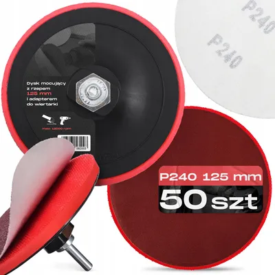 Produktbild von TRCR Schleifscheiben Set 125mm P240 mit Klett-Stützteller