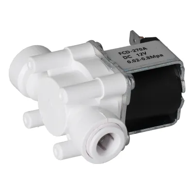 Image de Électrovanne en plastique, interrupteur de débit d'entrée fermé, électrovanne normalement fermée, électrovanne 3/8in, électrovanne à connecteur rapide, électrovanne pour l'eau