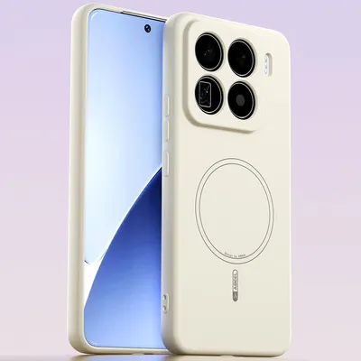 Obrázek produktu pro Magnetické pouzdro pro Xiaomi 15 Pro, kompatibilní s MagSafe, tekutý silikon, nárazuvzdorné a odolné proti poškrábání Béžová