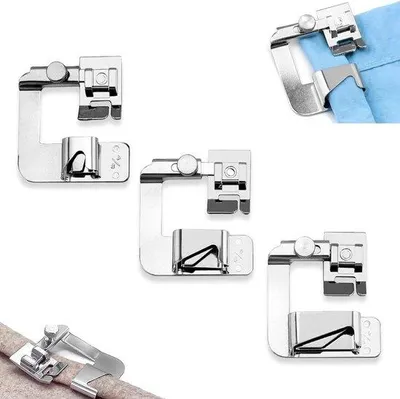 Zdjęcie produktu dla Uniwersalne podkładki do maszyn do szycia – 4/8", 6/8", 8/8" – 3 sztuki – kompatybilne z większością domowych maszyn do szycia