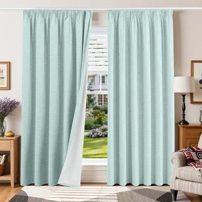 Imagen del producto de Cortina opaca, aislante térmico, de 200 x 200 cm, para dormitorio