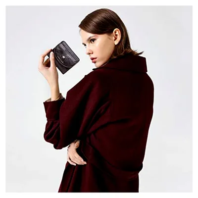 Produktbild von Geldbörse Ledergeldbörse Herren Damen Kurz Geldbörse Brieftasche Portmonee Geldklammer Kreditkartenetui Geldbeutel Reise Wallet