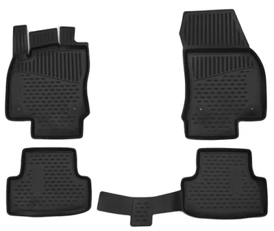 Gummi Fußmatten Set für Seat Ateca, Bj. 2016-, 4-teilig, schwarz