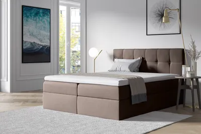 Obrázok produktu pre Štýlová manželská posteľ s úložným priestorom RECIVIO hnedá 160 x 200