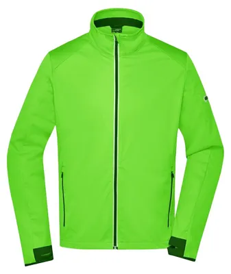 Produktbild von James and Nicholson - Softshelljacke für Herren, Sport LT3174 (L) (Leuchtend Grün/Schwarz)