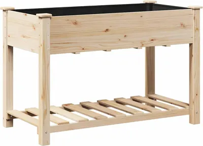Obrázok produktu pre vidaXL Záhradný kvetináč s policou béžový 115 x 59 x 76,5 cm
