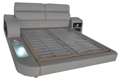 Produktbild von Luxus Leder Polster Betten mit USB Doppel Modernes 140/160/180/200 Bett LB8805
