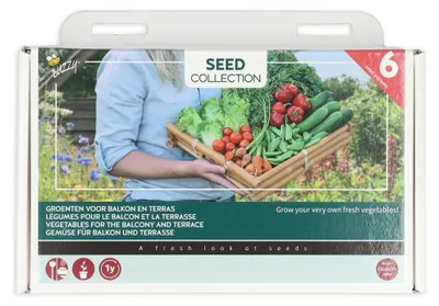 Produktbild von Gemüse für Balkon und Terrasse (6 Sorten) | Gemüsesamen-Sets von Buzzy Seeds