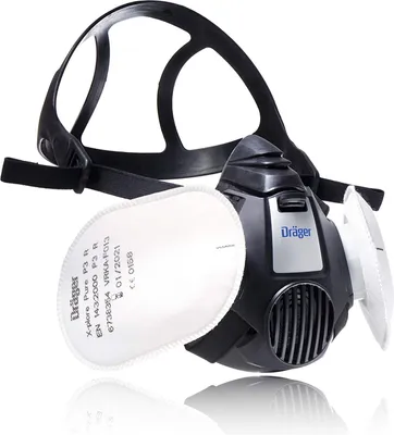 Produktbild von Dräger X-plore 3500 Handwerker Halbmasken-Set inkl. Pure P3 Partikelfilter - Größen S/M/L - gegen Fein-Staub/Partikel - Größe M
