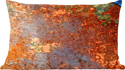 Produktbild von MuchoWow® Zierkissen Sofakissen Wohnzimmer Dekokissen 60x40 cm Rost - Vintage - Eisen - Industriell - Kopfkissen - Polster mit Foto