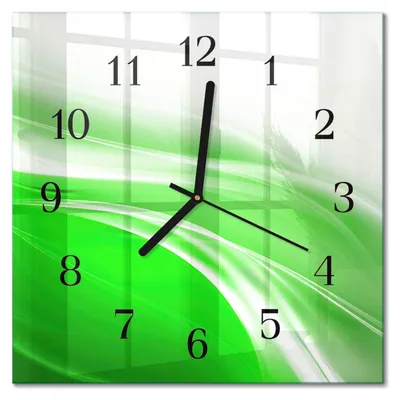 Produktbild von Tulup Glasuhr Wanduhr Küchenuhr Echt-Glas 30x30 cm Modern Dekorativ Geräuschlos Schwarzen Zeigern - Abstraktion
