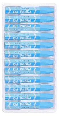 Produktbild von Ölpastelle Himmelblau 12 Stück weich cremige Kunstbedarf Malerei Zeichnen Graffiti Anfänger