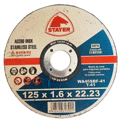 Obrázek produktu pro Řezný kotouč na kov STANDARD T41, Ø 125 x 1,6 x 22,23 mm, STAYER
