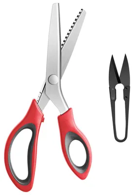 Image de Ciseaux en zigzag, 23 cm, rouge et noir