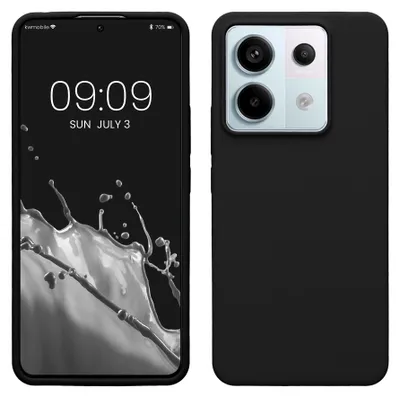 Produktbild von kwmobile Handyhülle für Xiaomi Redmi Note 13 Pro 5G / Poco X6 5G Hülle - Case Silikon - Kabelloses Laden - Schutzhülle Cover in Schwarz
