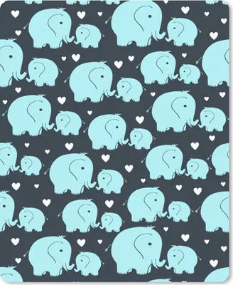 Produktbild von MuchoWow® Mauspad Mousepad Muster - Elefant - Herz 30x40 cm - Mousepads - Maus Mat - Pad - Mausunterlage - Mausmatten