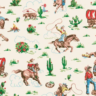Produktbild von Cath Kidston Vliestapete Cowgirls 1000x52cm