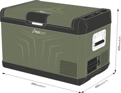 Produktbild von YOLCO GCX37 Green Kompressor Kühlbox 37L – Auto & Camping Kühlschrank mit App-Steuerung, 12/24V & 230V