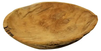 Produktbild von Deko-Tablett aus Teakholz, Holzschale, Wurzelholz-Schale
